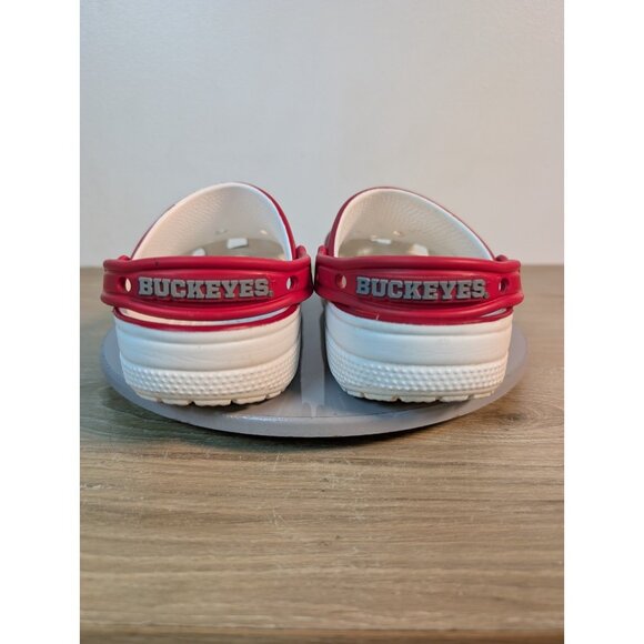Crocs Ohio State Buckeyes Classic Clogs Red White Shoes Collegiate Size M4 /W6 - Picture 5 of 10